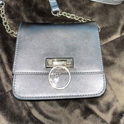Versace Collection Silver Metallic Saffino Bag