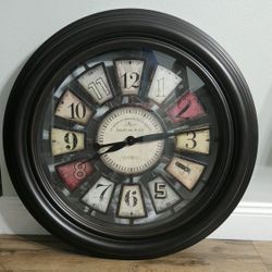 28” vintage wall clock 