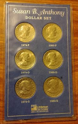Susan B. Anthony Dollar Set – 6 Coins