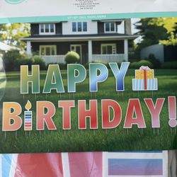 New Happy Birthday Yard Sign Kit 