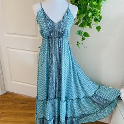 Women Ladies Boho Floral Midi Dress Cocktail Party Evening Summer Beach Sundress one size 