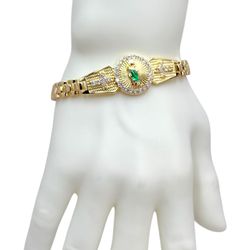 Bracelet,Saint Jude Thaddeus,18k gold plated/Pulsera San Judas Tadeo bañada en oro 18k