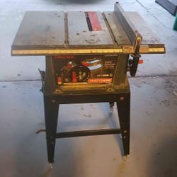  Craftsman Jobsite 10" Table Saw with 2.5HP and Caster Wheel Stand 🛠️