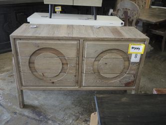 Rustwood Reclaimed-Look Two-Door Circle Accent Chest