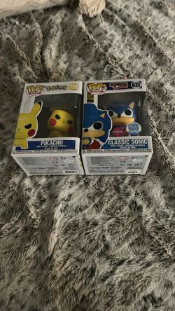 Sonic and pikachu funko pop 