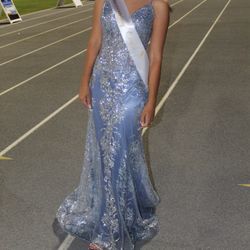 Paris Blue Prom Dress