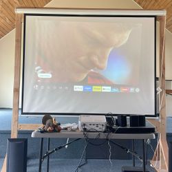 Retractable Movie Screen 80 W By 60 Tall