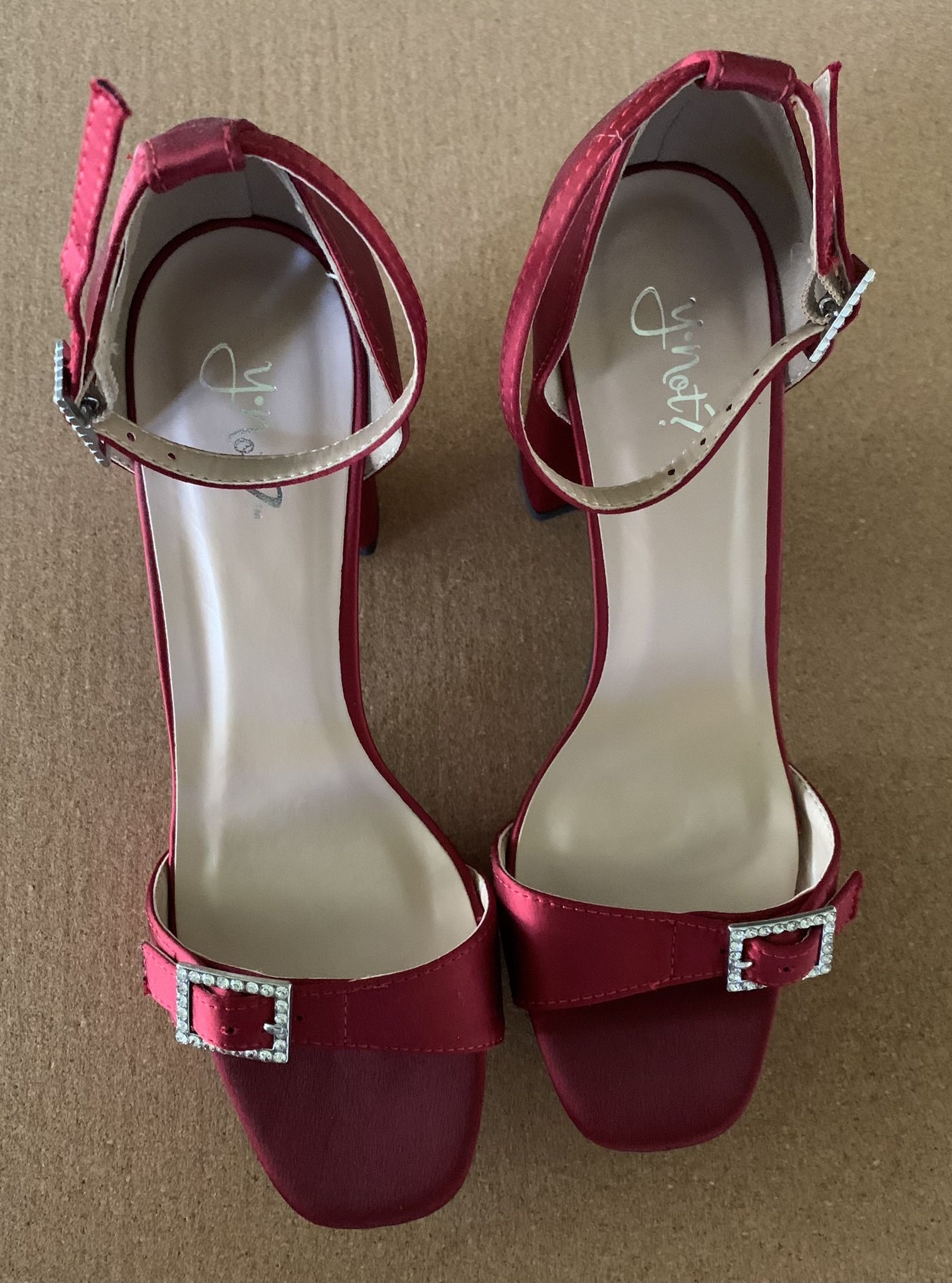 Rhinestone Heeled Sandals size 9