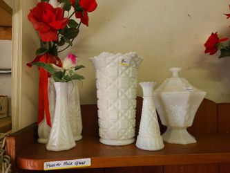 Hoosier Milk Glass