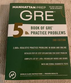 GRE Book Manhattan Prep 5 lb. Like New No Writing