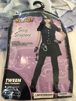 Girls police costume size 14-16 w all accessories
