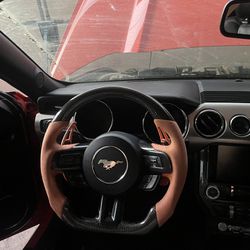 Mustang Carbon Fiber And AlcantaraSteering Wheel 