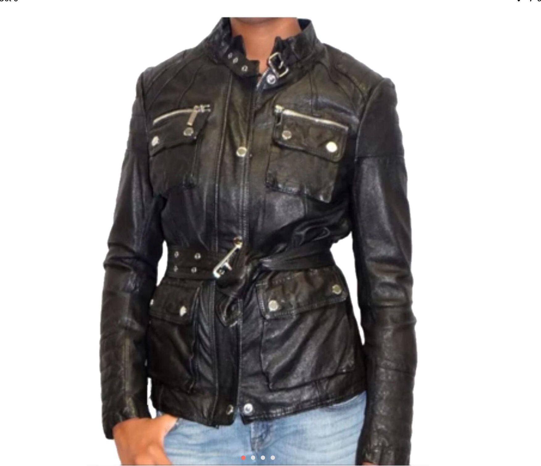 Michael Kors leather jacket sz 4