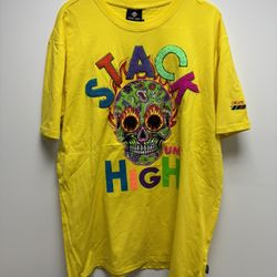 Create 2MRW Stack High Skull tee yellow