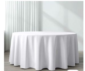 Wedding Tablecloth and Chair covers, dusty blue theme for 200 people