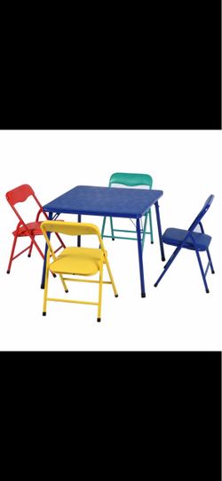 kids folding table and chairs