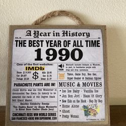 The Best Year Of All Time, 1990 Plaque