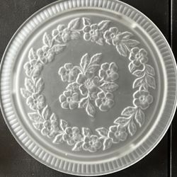 Vintage Etched Cake Dish 