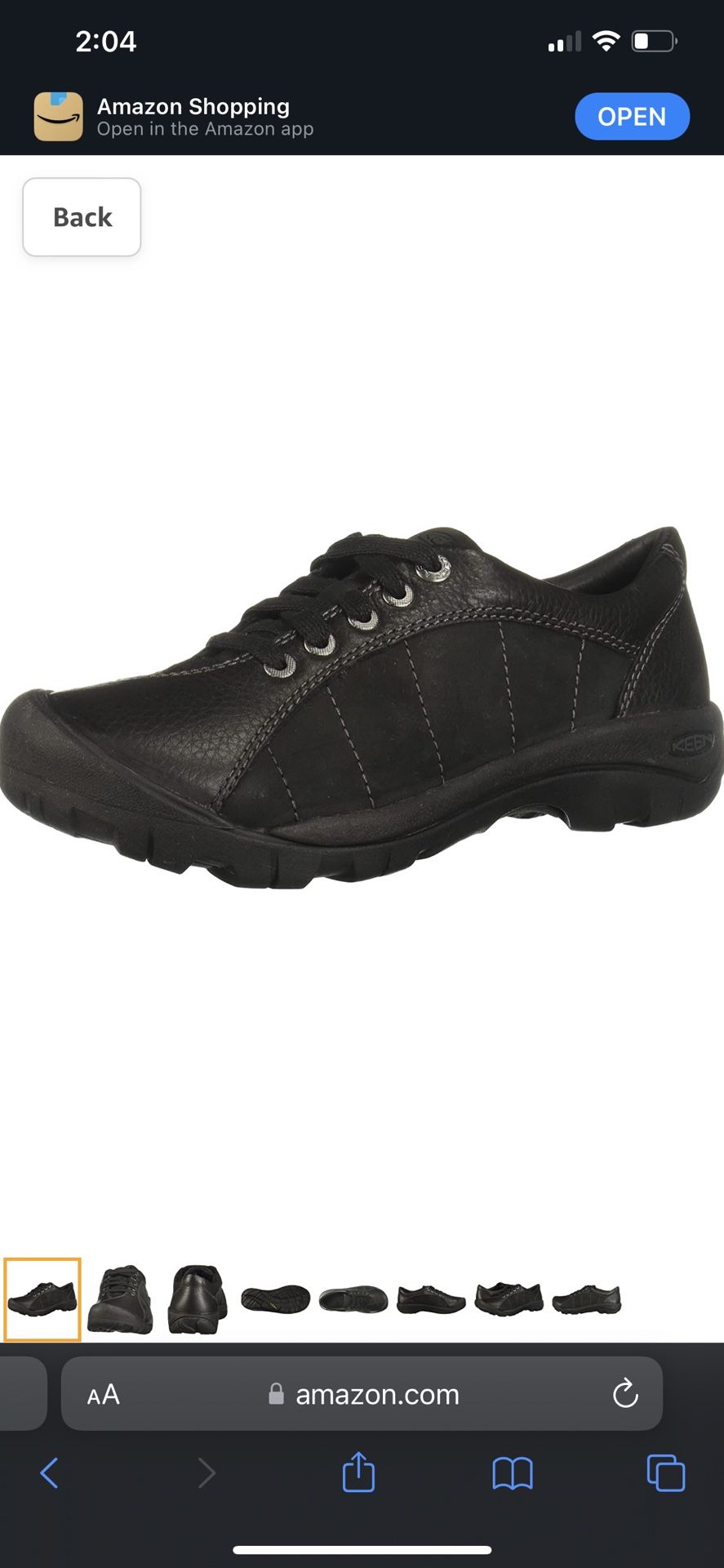 Keen NEW Womens 8.5 Presidio Black Oxford Leather Hiking Trail Women Shoes