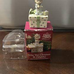 May Your Christmas Be Delightful Miniature Covered Box Precious Moments 