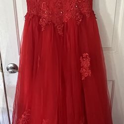 Red Dress Gown 