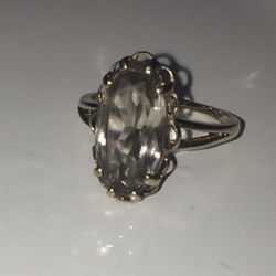 Smoky Quartz Stone On a 10k Gold Ring Size 6