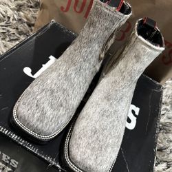 Women Cowhide Botines 