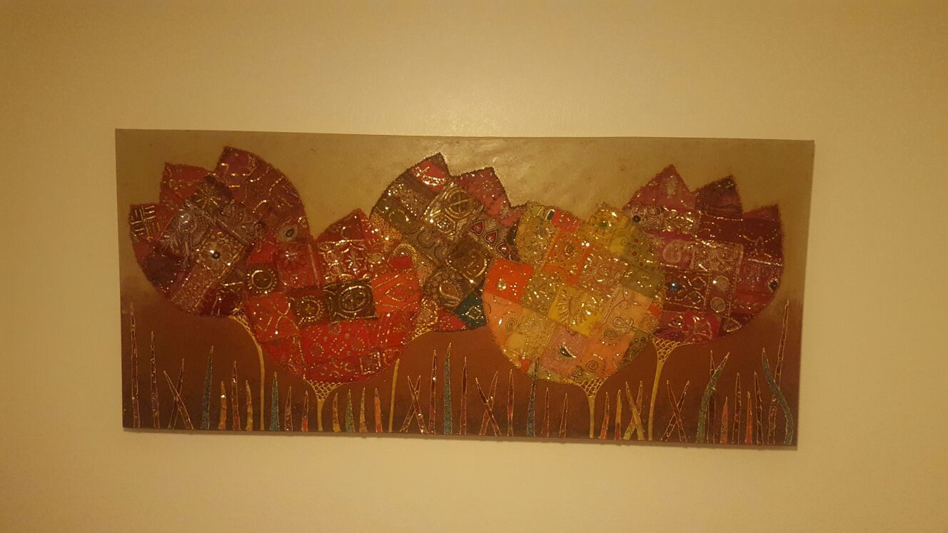 Pier 1 Imports Embroidered Tulips Wall Art for Sale in Gilbert, AZ OfferUp