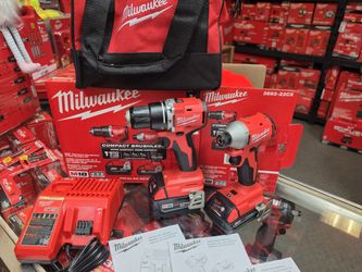 M18 Milwaukee Brushless Subcompact 2-tool Combo Kit,new,Financing Available 