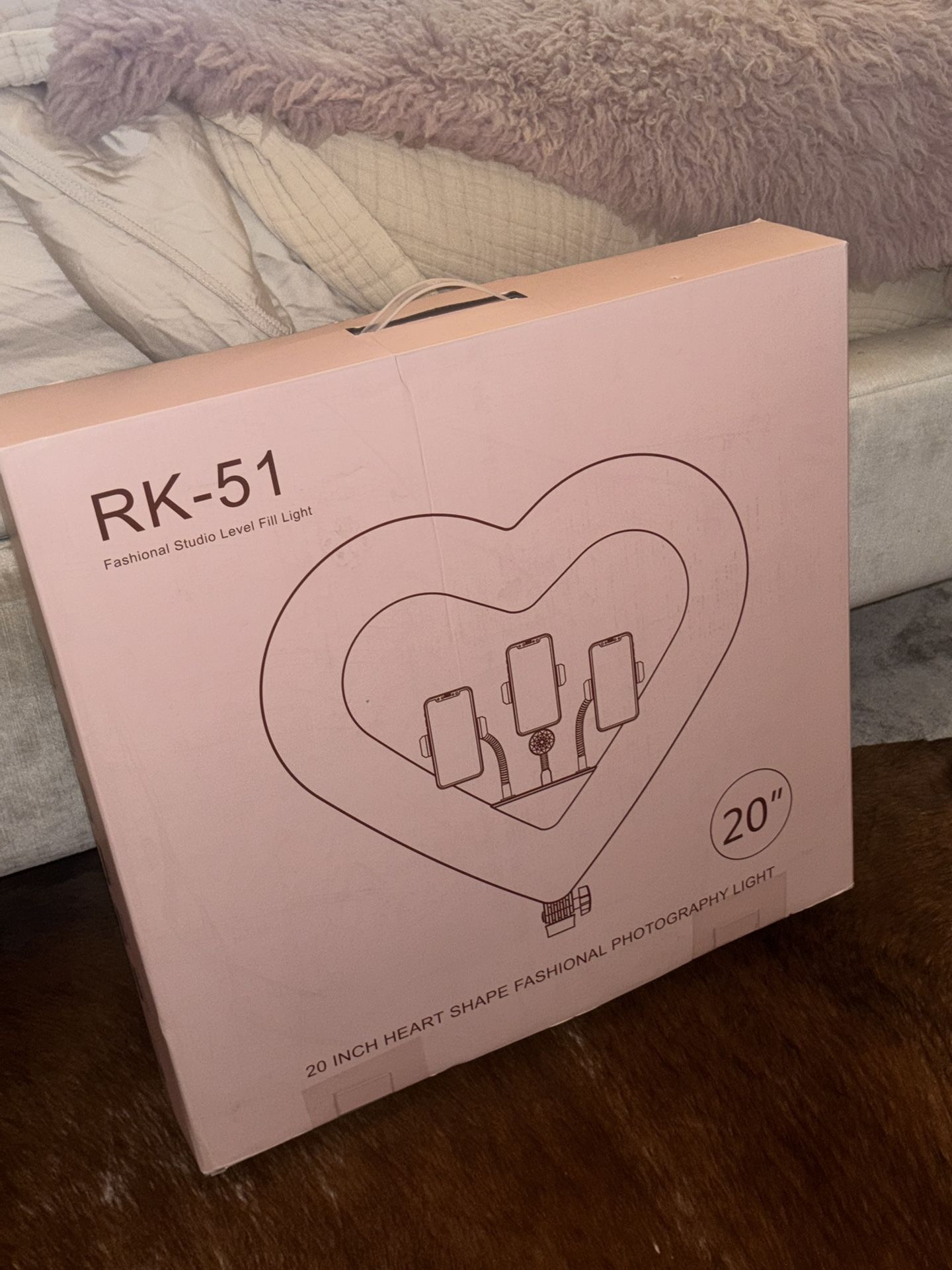 Heart shaped professional ring light