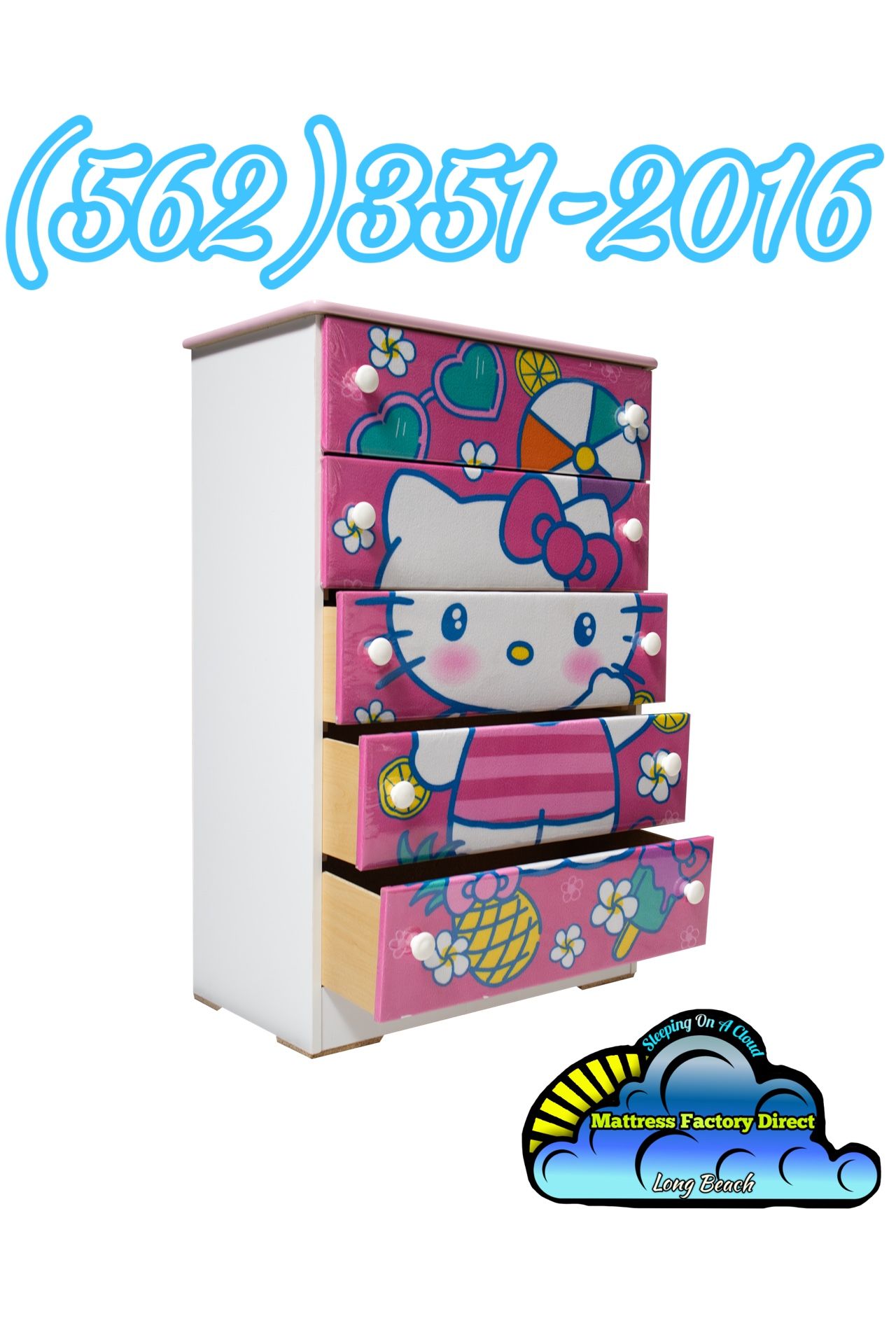 Hello Kitty Five Drawer Dresser Chest Cajonera Comoda Nueva