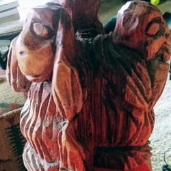 Carved Wooden Monkeys