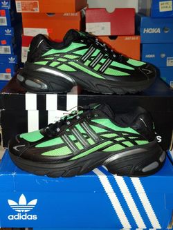 Adidas Adistar XLG 2.0 Black Green Running Shoe Y2K Retro Men's 9.5 New