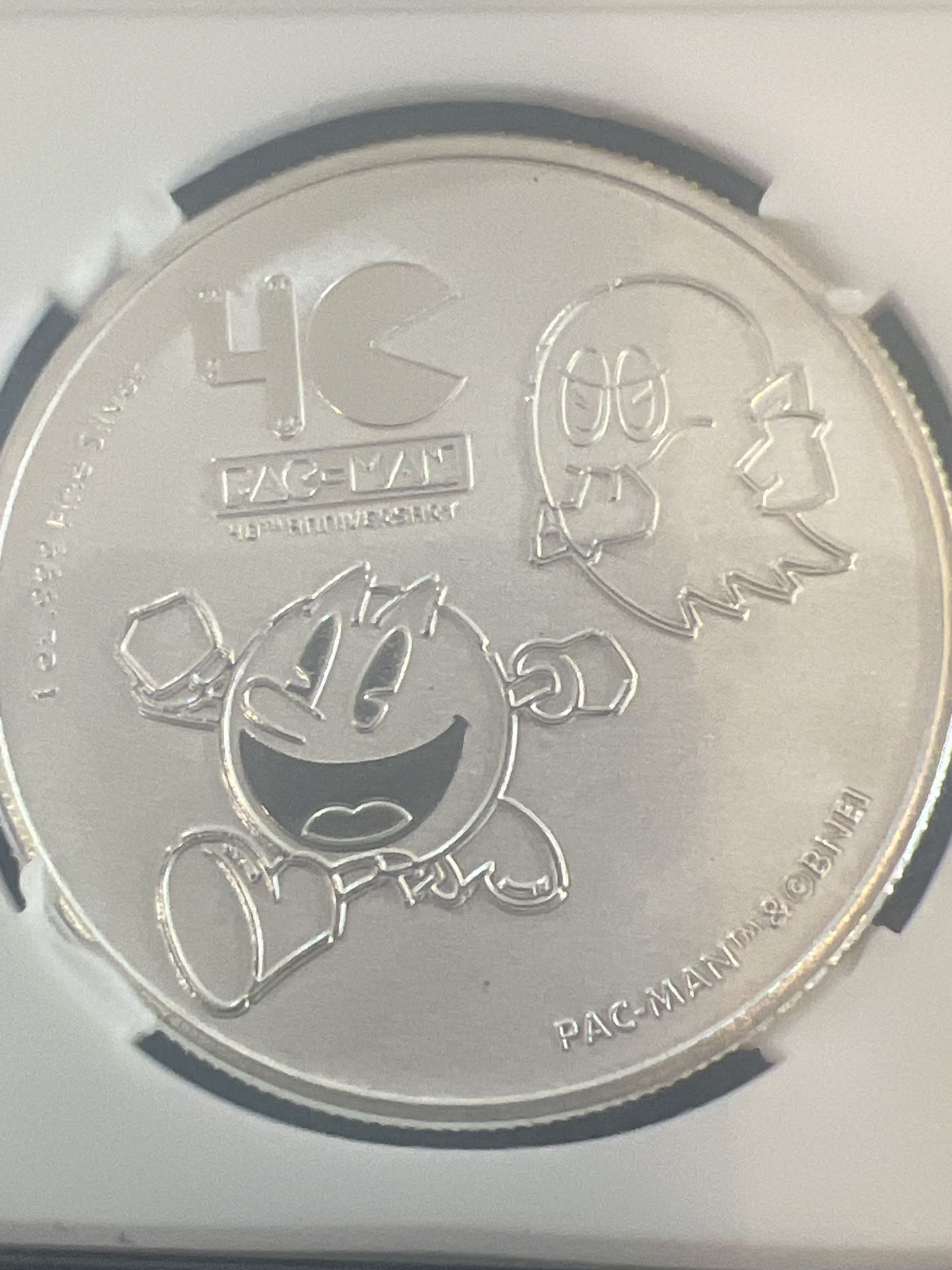 (2) 2020 Niue $2 1 oz Silver “Pac-Man 40th Anniversary” coin: