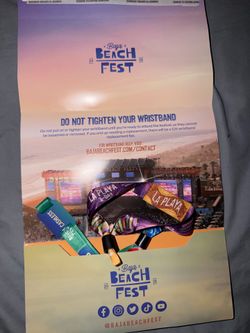 3 day La playa wristband Baja beach fest