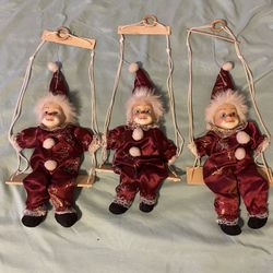 Vintage Clown Swing Marionettes