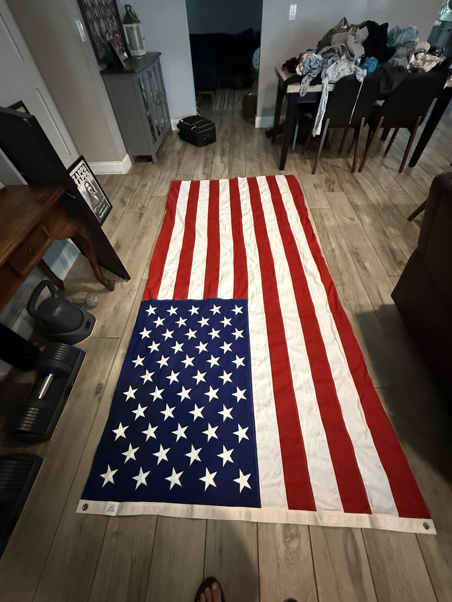 100 % Cotton Bunting Embroidery And Sewn Casket Flag 5 X 9 Ft