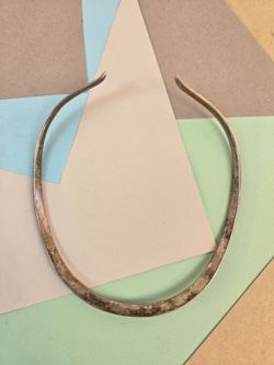 Handwrought SZ Sterling Silver Collar Necklace