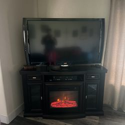 Fireplace TV stand And TV 
