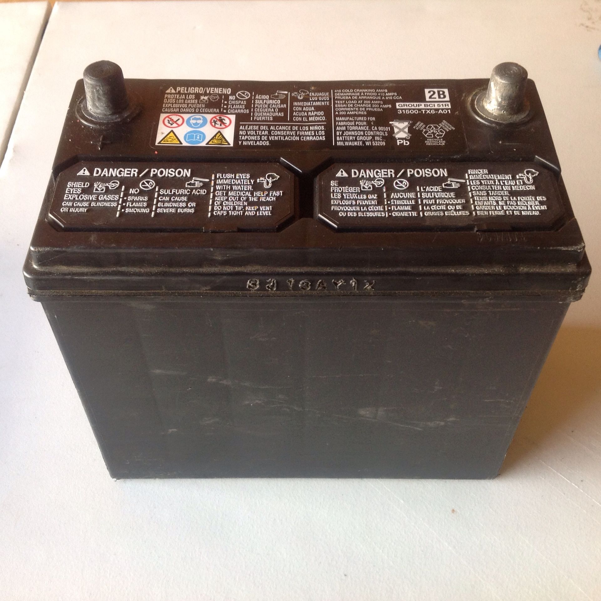 Car Battery for ( Honda or Acura ) model ( Group BCI 51R ) 31500-TX6-A01 ( Fully Charged )