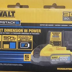 Dewalt powerstack 5ah battery with charger