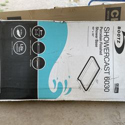 Steel porcelain finished shower base