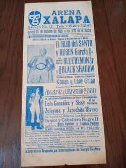 Vintage Mexican Wrestling Poster