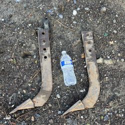 Trenching Plow Attachments - Large Heavy Duty Cast Iron Tractor Digging Accessories in Very Good Condition with Normal Wear.