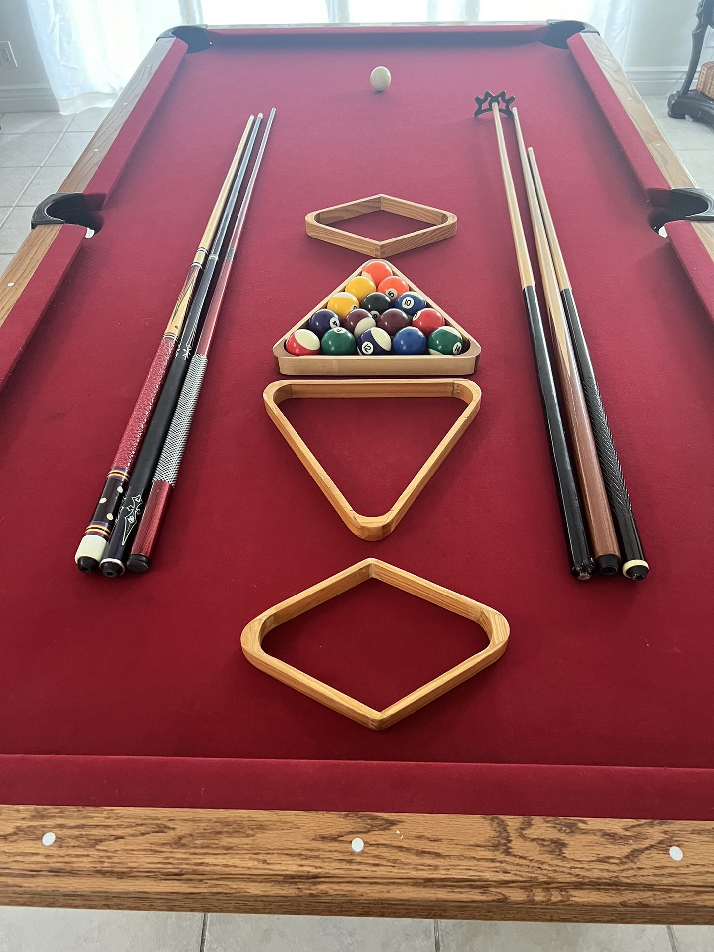 Olhausen - 8’ Oak Pool Table