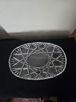 Cut Crystal Oval Serving Dish