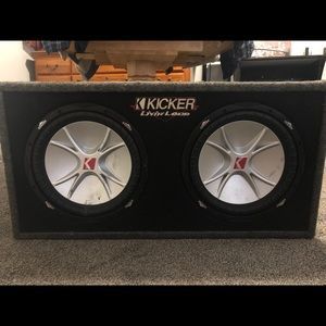 12 inch kicker speakers with box and speaker wire