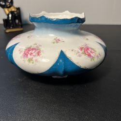 Imperial H&C Carlsbad Austria Antique 1884 To 1909 Flower Pot Vase Blue White