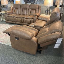 [OM] 🟪 Only $45 initial then take it home 🏡 Brand New Morello 2 Piece Reclining Sofa And Loveseat 