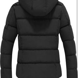 GGleaf Women's Winter Coats Quilted Puffer Jacket Warm Snow Coat with Removable Hood